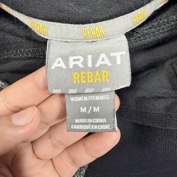 Ariat Rebar Women's Graphic Hoodie Black Pink Logo Size Medium - Picture 2 of 9